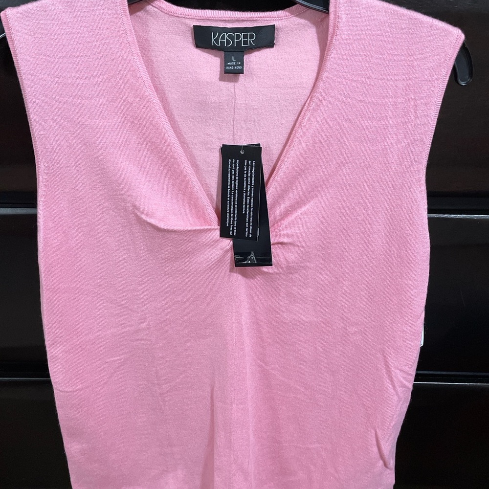 Kasper Ladies Pink Tank Top Size Large NEW‎